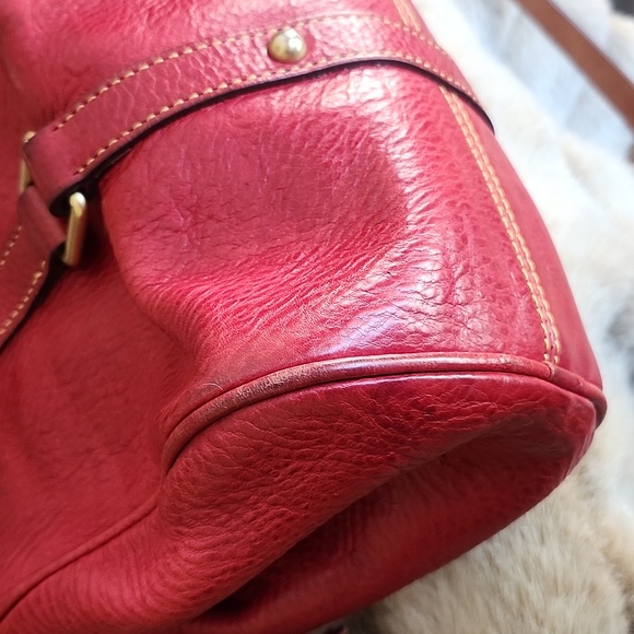 Dooney & Bourke (Retired Color-Raspberry) Florentine Sachel (large) - Picture 6 of 12